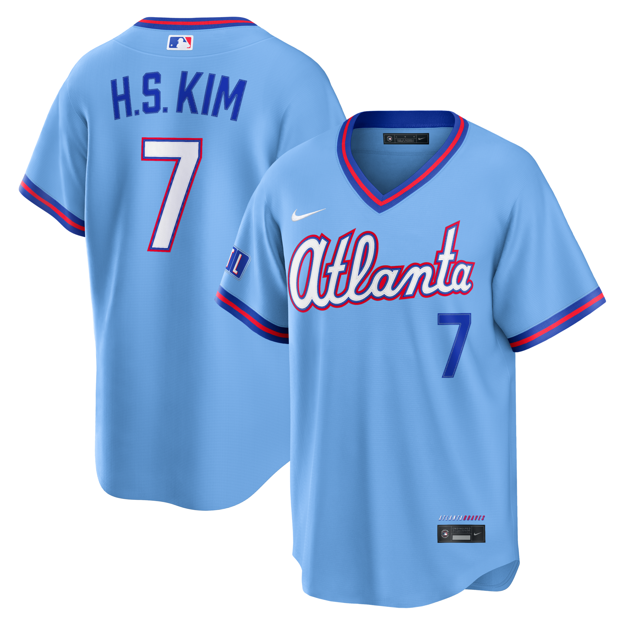 Atlanta Braves Ha-Seong Kim Nike Powder Blue 2026 City Connect Stadium Jersey