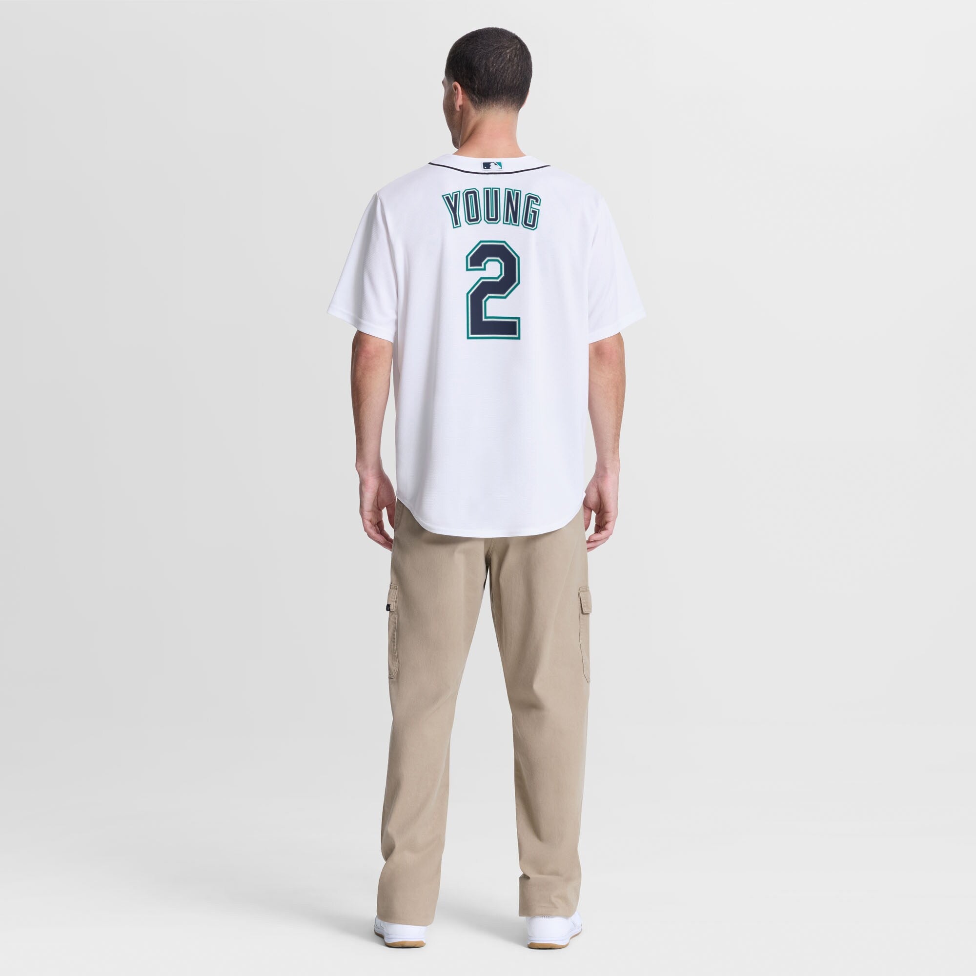 Seattle Mariners Cole Young Nike White Home Replica Jersey