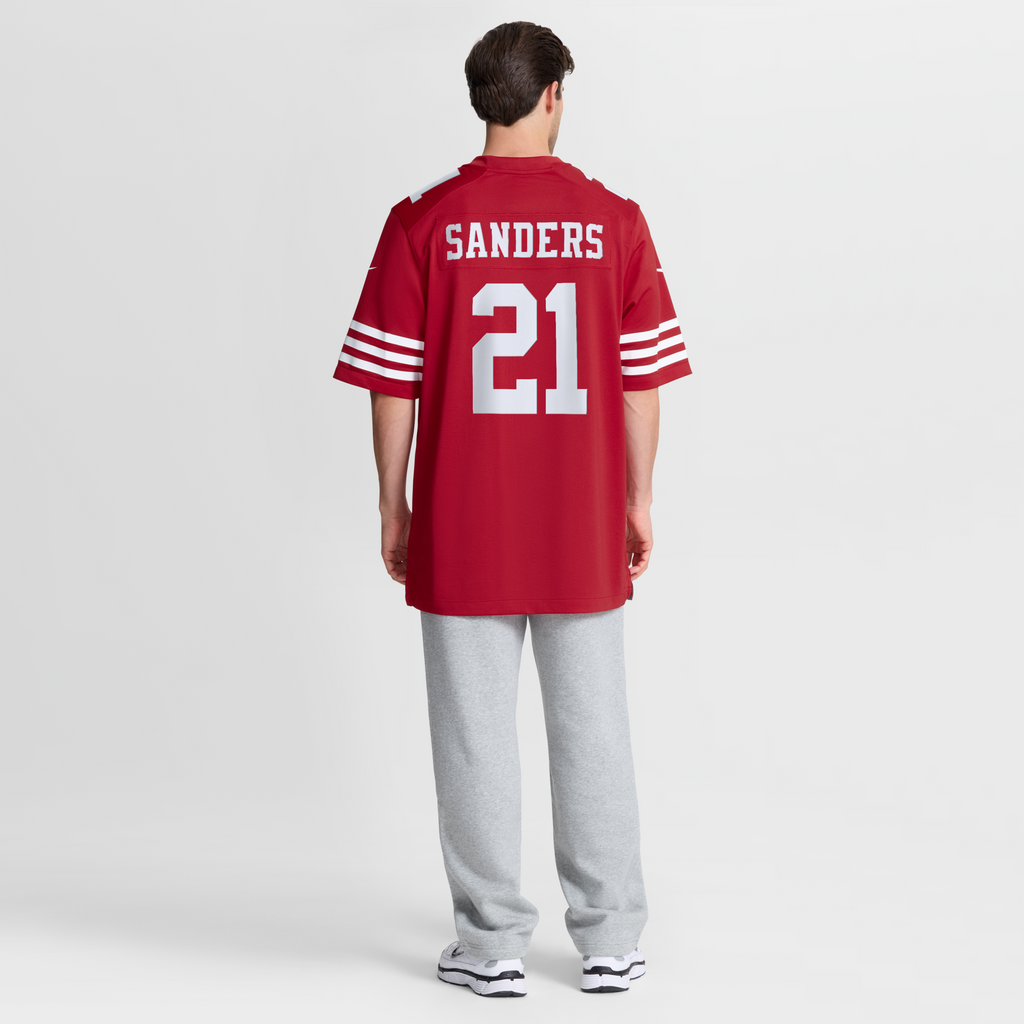 San Francisco 49ers Deion Sanders Nike Scarlet Team Retired Player Game Jersey