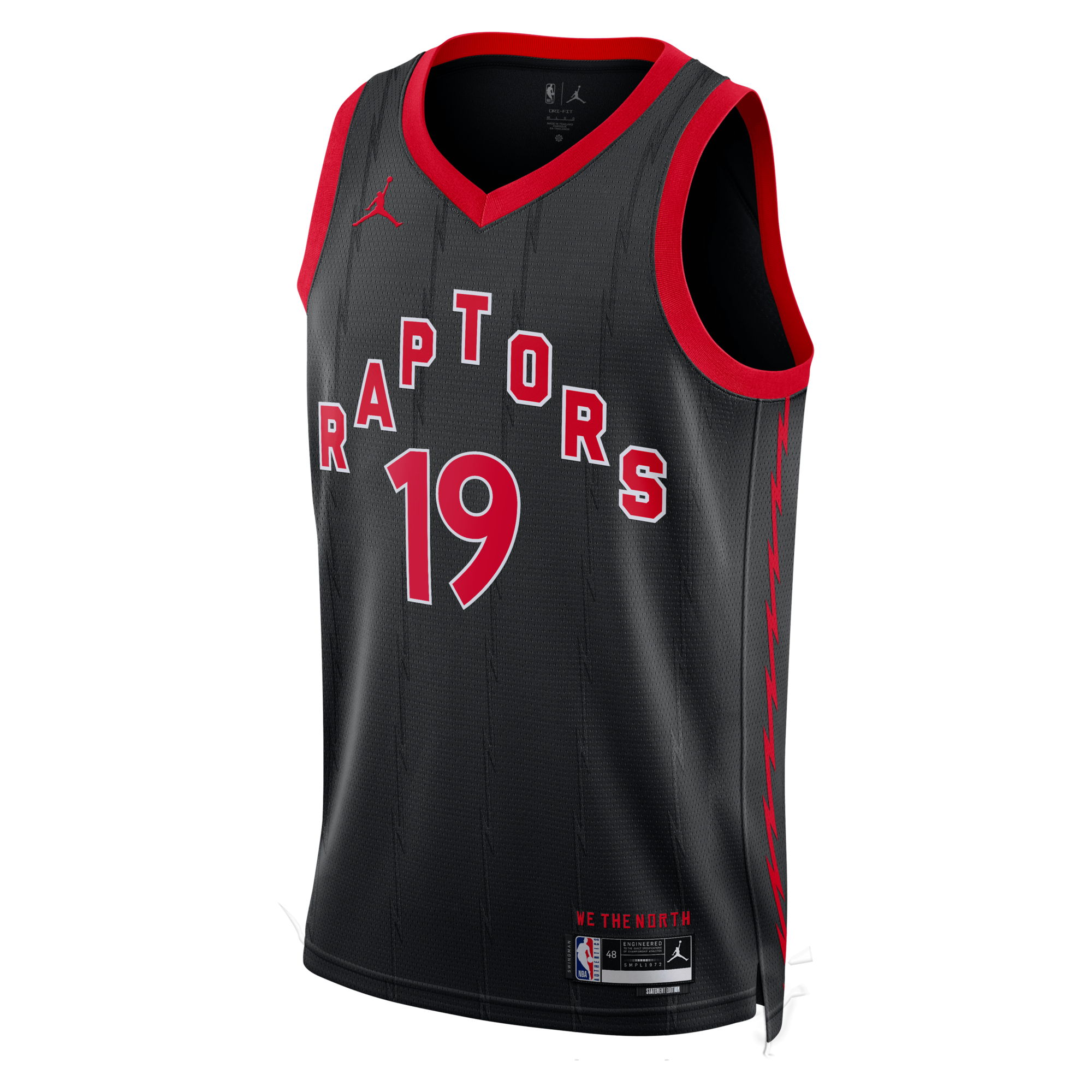 Toronto Raptors Jordan Brand Statement Edition Swingman Jersey - Black - Jakob Poeltl