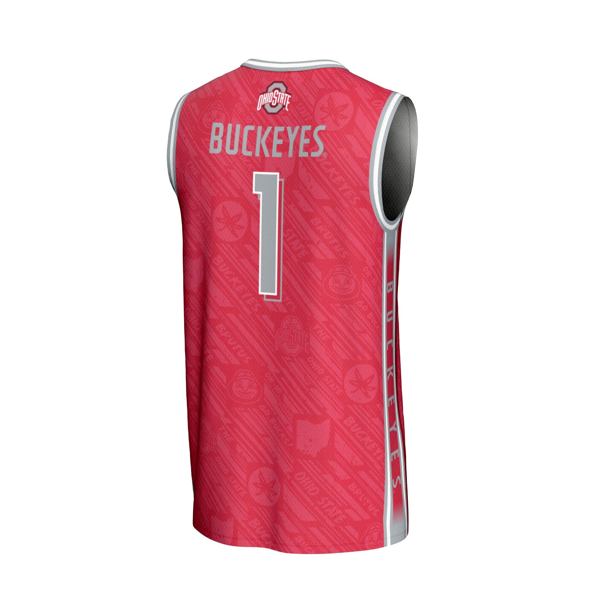 GameDay Greats #1 Scarlet Ohio State Buckeyes Lightweight Highlight Print Basketball Jersey