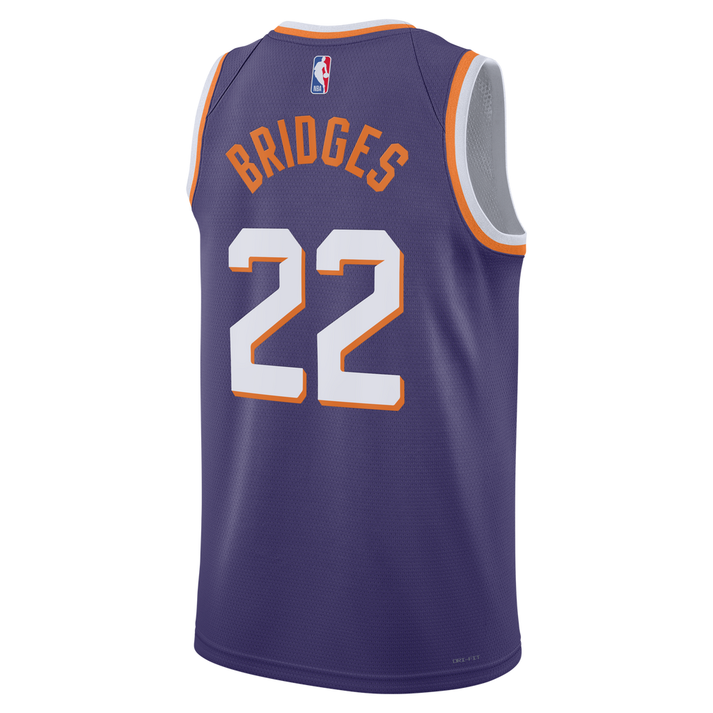 Phoenix Suns Nike Icon Edition Swingman Jersey - Purple - Miles Bridges