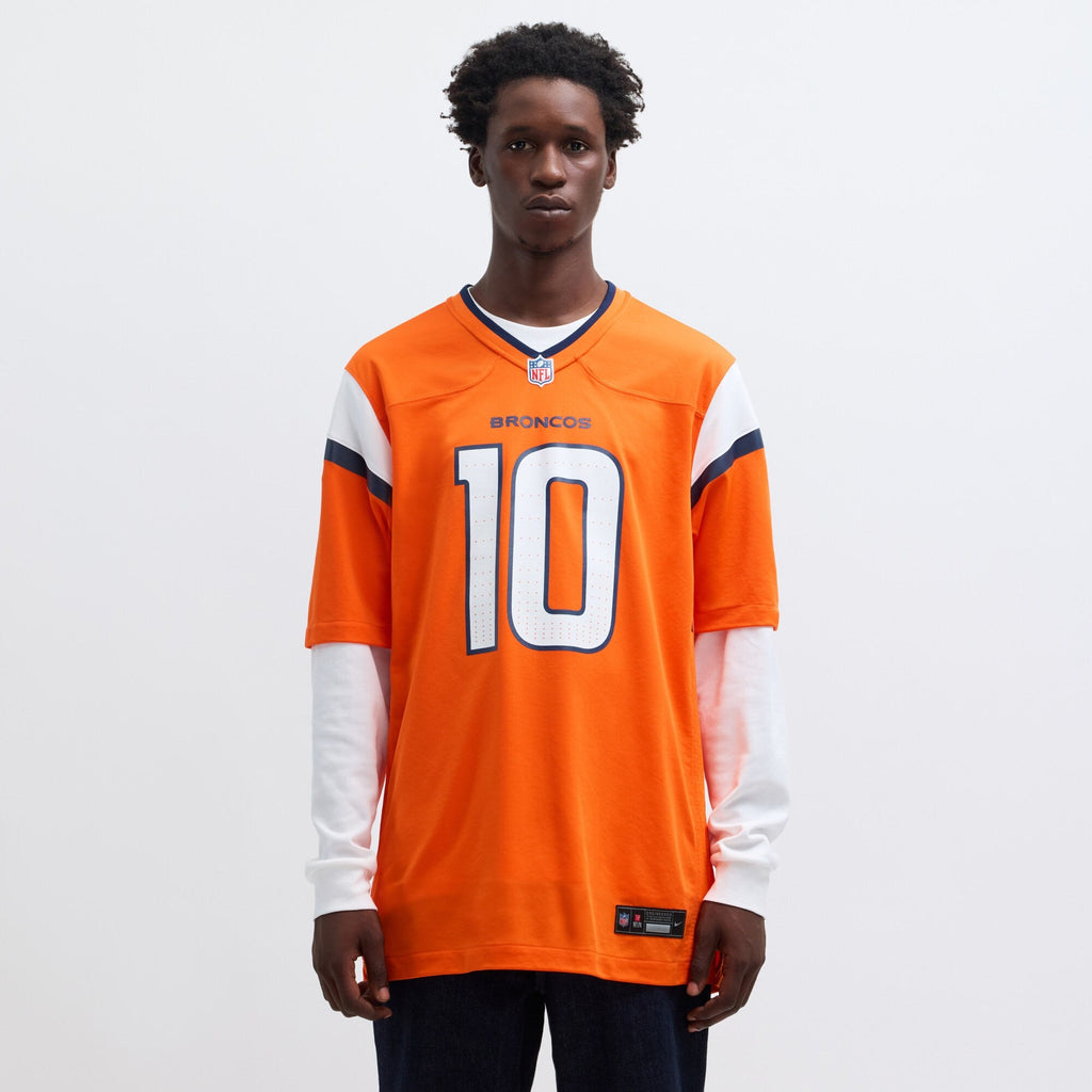 Denver Broncos Bo Nix Nike Orange Player Game Jersey