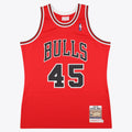 Chicago Bulls Michael Jordan 1994-95 Road 45 Authentic Jersey By Mitchell & Ness - Red -