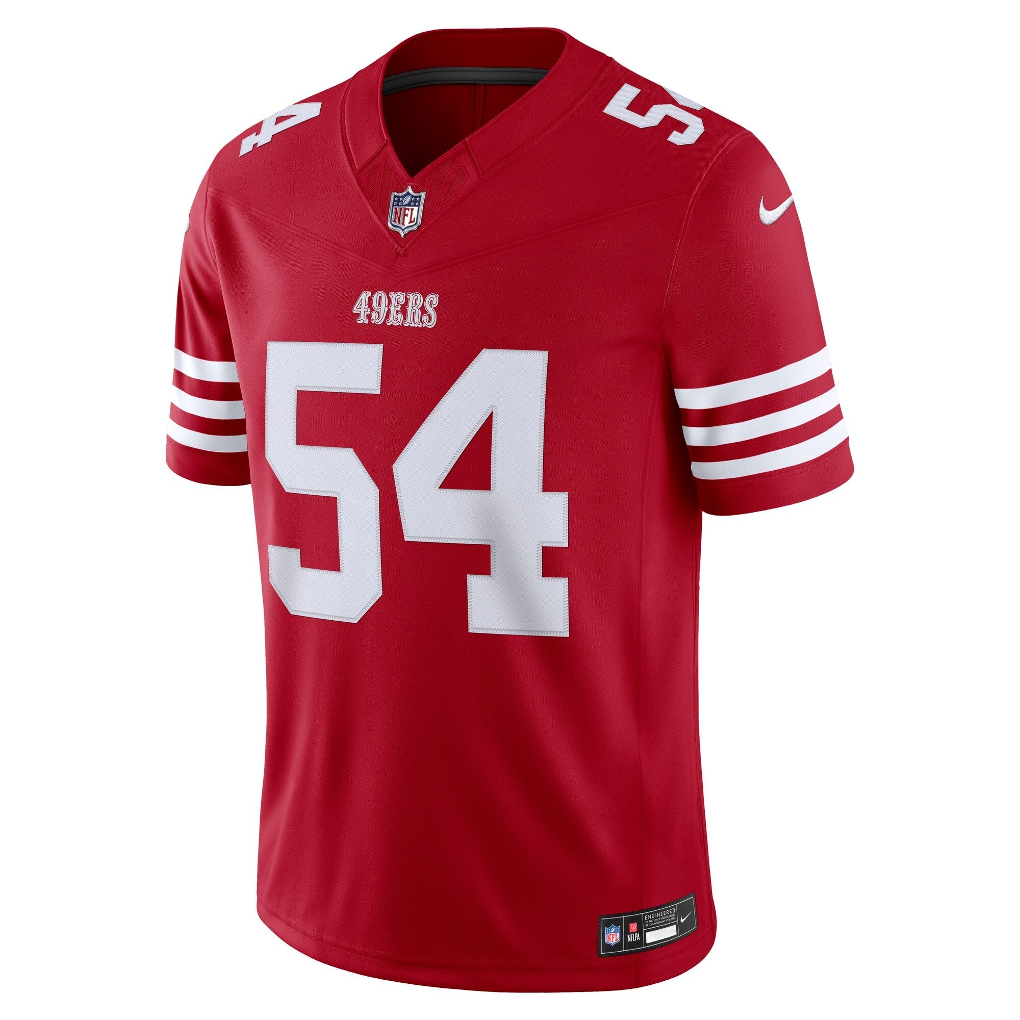 San Francisco 49ers Fred Warner Nike Scarlet Team Vapor F.U.S.E. Stitched Limited Jersey