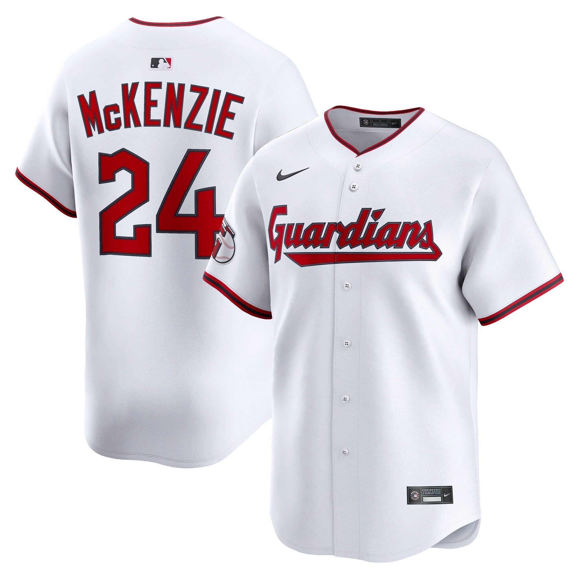 Cleveland Guardians Triston McKenzie Nike White Home Limited Player Jersey