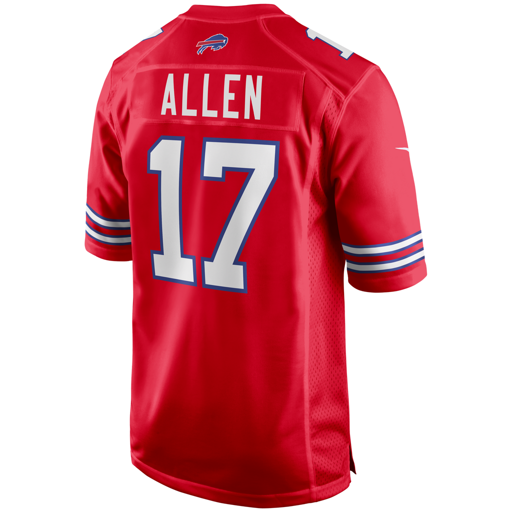 Buffalo Bills Josh Allen Nike Red Alternate Game Player Jersey