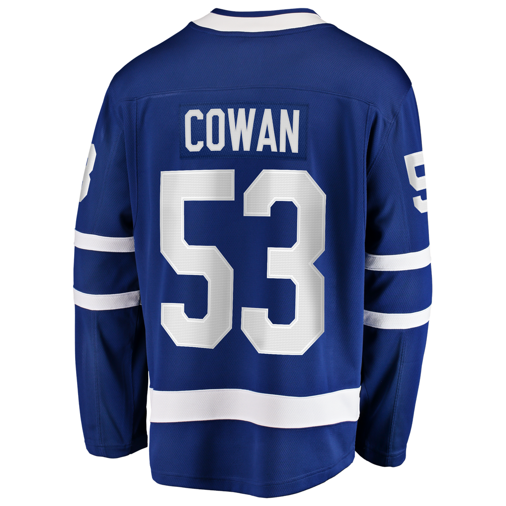 Toronto Maple Leafs Easton Cowan Fanatics Blue Home Breakaway Jersey