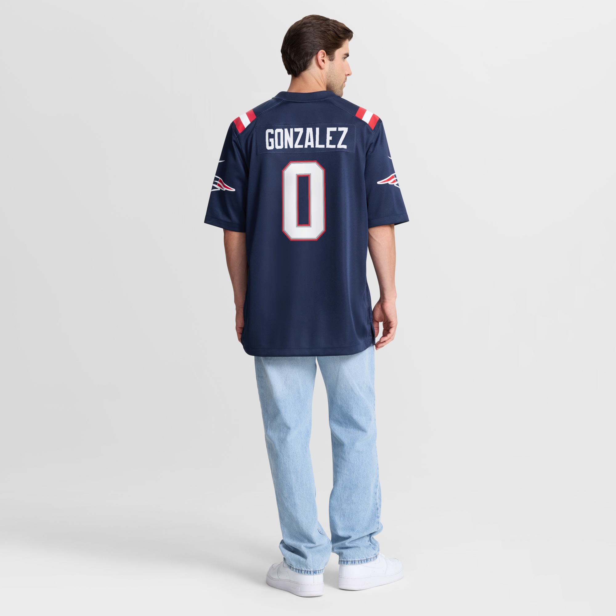 New England Patriots Christian Gonzalez Nike Navy Team Game Jersey