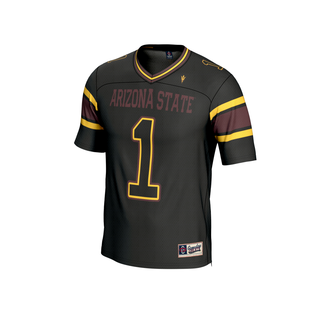 GameDay Greats Black #1 Arizona State Sun Devils Lightweight Collegiate Football Fashion Jersey