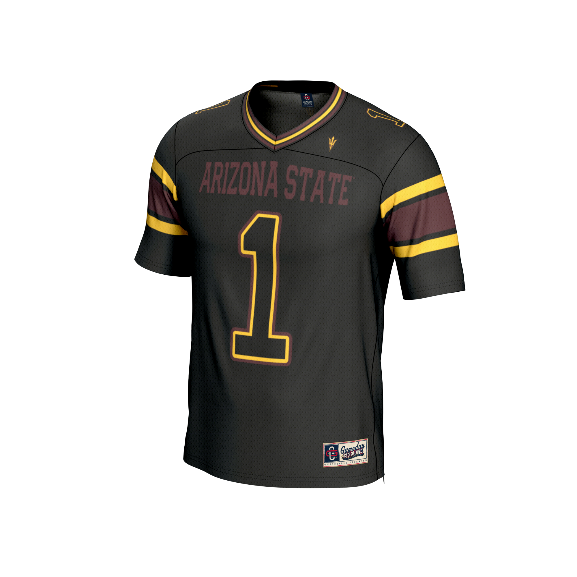 GameDay Greats Black #1 Arizona State Sun Devils Lightweight Collegiate Football Fashion Jersey
