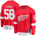 Detroit Red Wings Emmitt Finnie Fanatics Red Home Breakaway Jersey