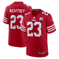 San Francisco 49ers Christian McCaffrey Nike Scarlet 80th Anniversary Game Jersey