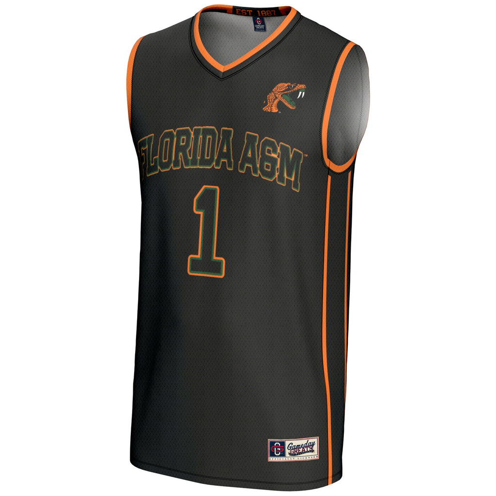 GameDay Greats #1 Black Florida A&M Rattlers Lightweight Basketball Jersey