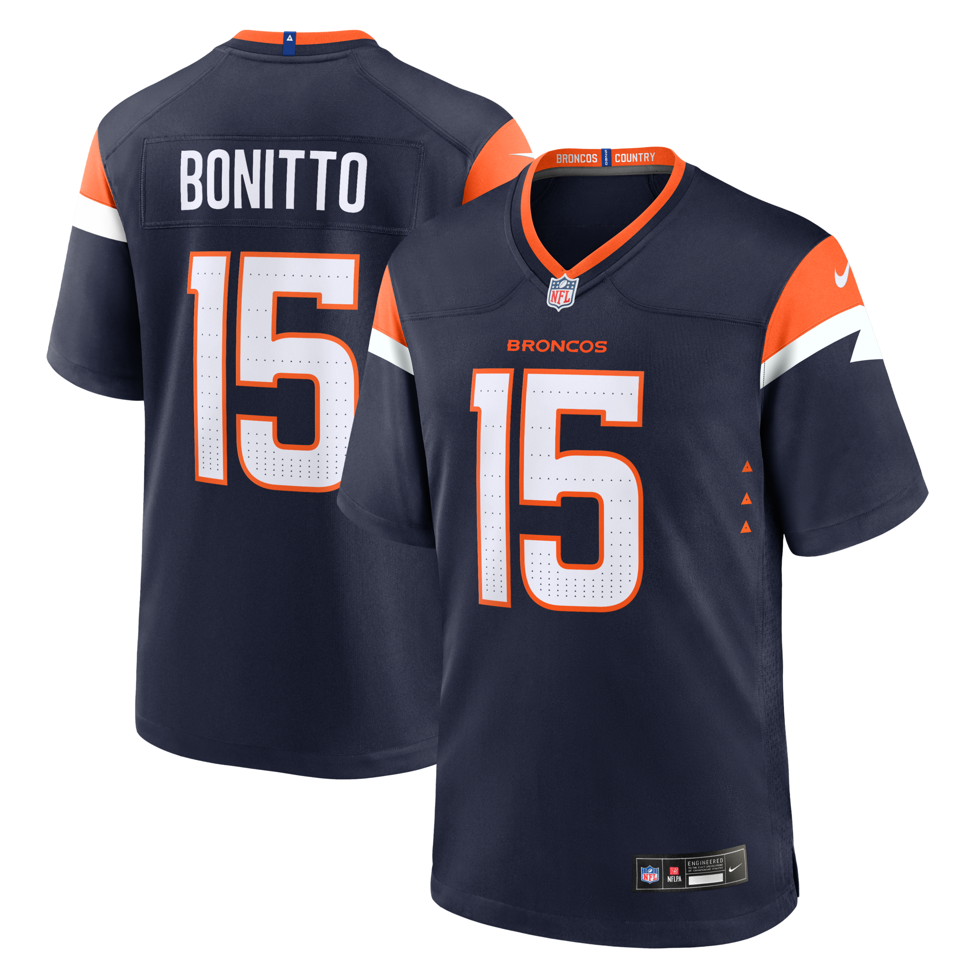 Denver Broncos Nik Bonitto Nike Navy Alternate Game Jersey