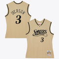 Philadelphia 76ers Mitchell & Ness Allen Iverson 2000 Swingman Jersey - Khaki