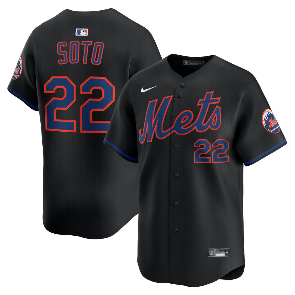 New York Mets Juan Soto Nike Black Alternate Limited Player Jersey