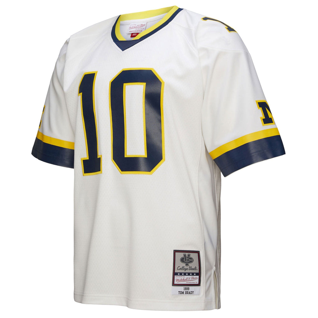 Mitchell & Ness Tom Brady White Michigan Wolverines 1999 Legacy Jersey