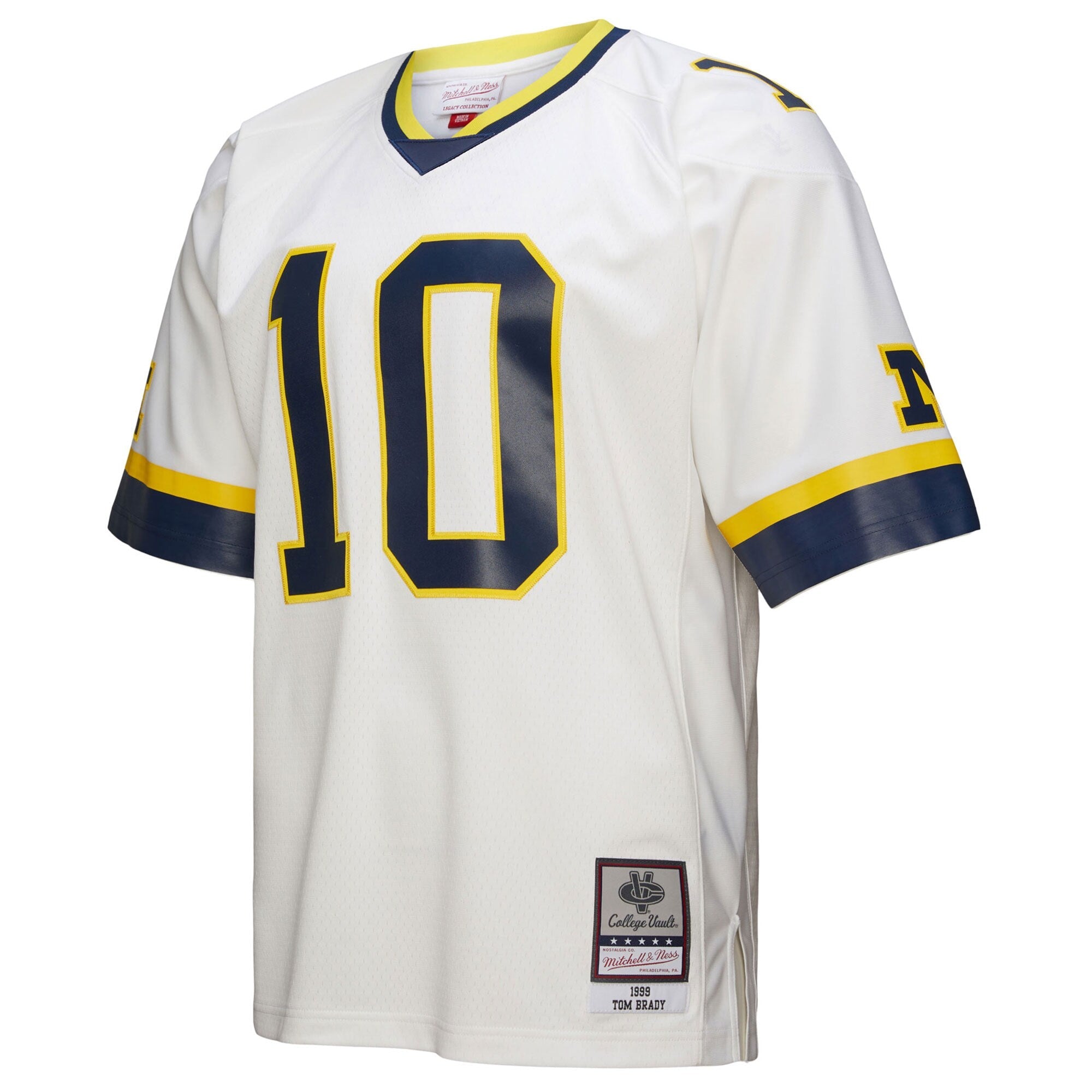 Mitchell & Ness Tom Brady White Michigan Wolverines 1999 Legacy Jersey