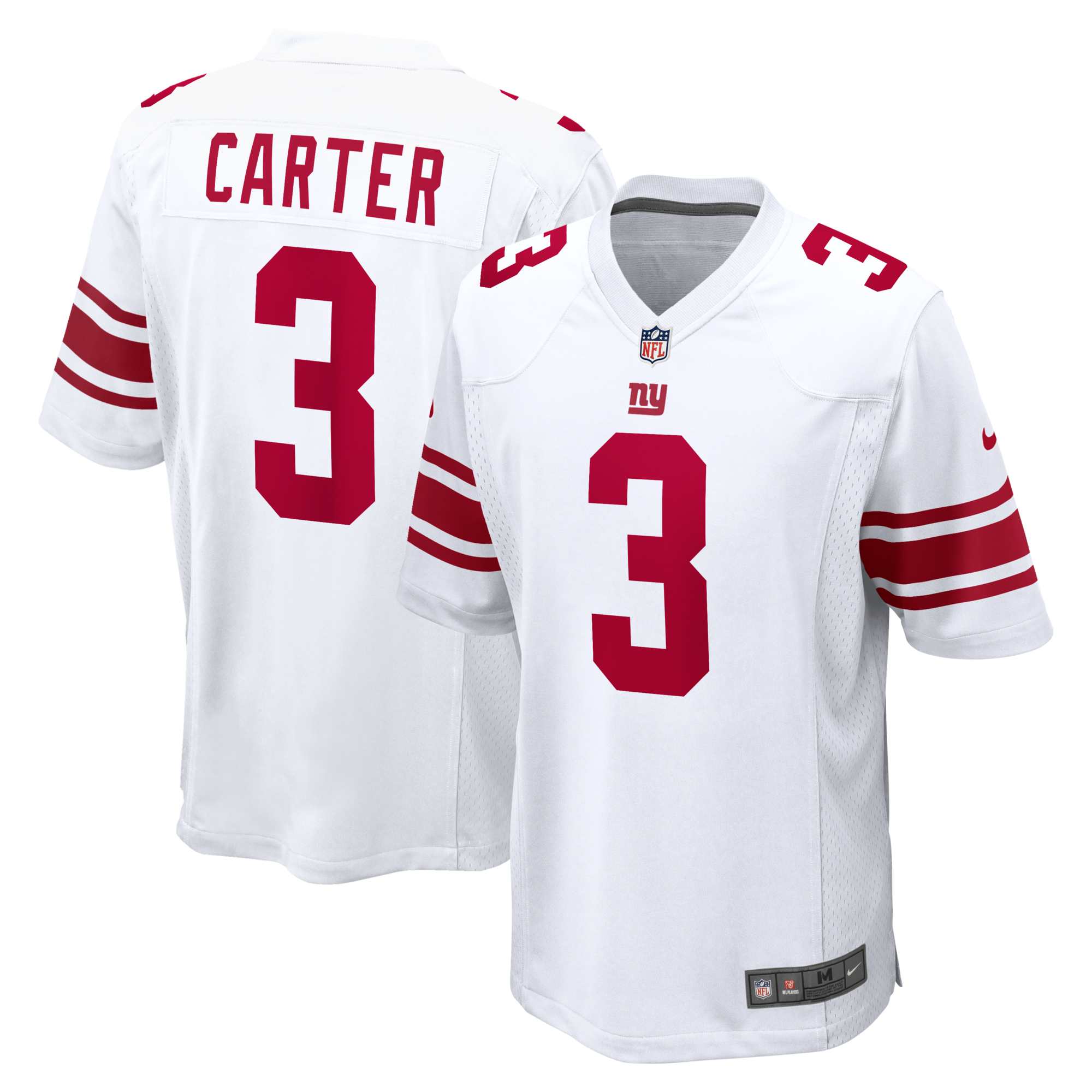 New York Giants Abdul Carter Nike White Game Jersey