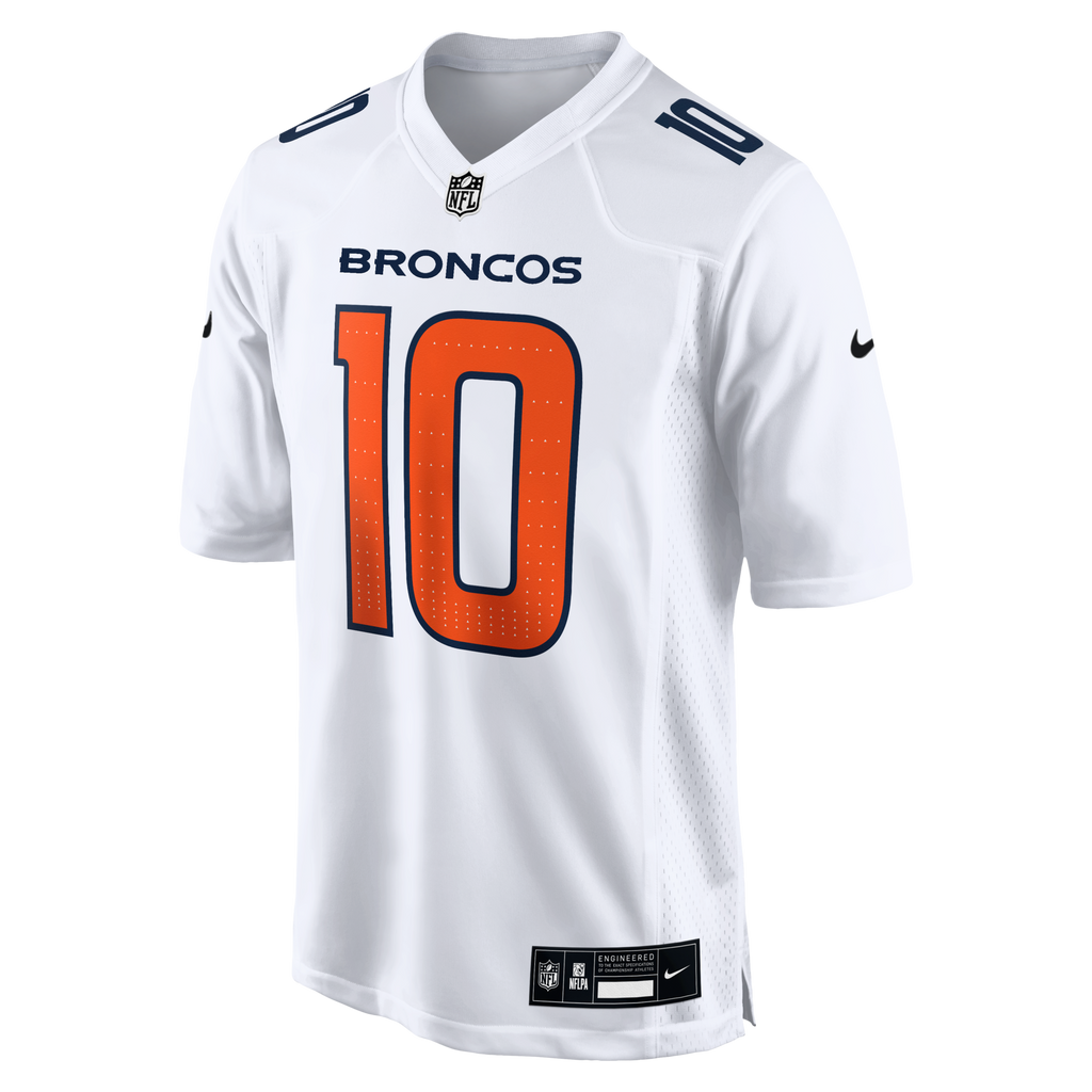 Denver Broncos Bo Nix Nike White Tundra Fashion Game Jersey