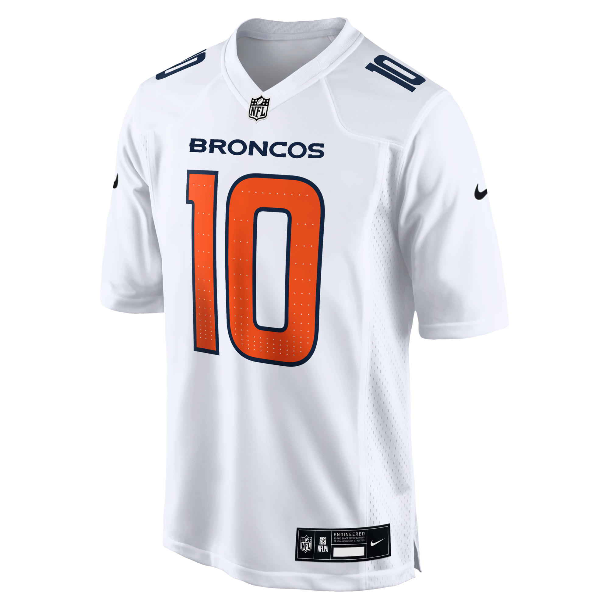 Denver Broncos Bo Nix Nike White Tundra Fashion Game Jersey