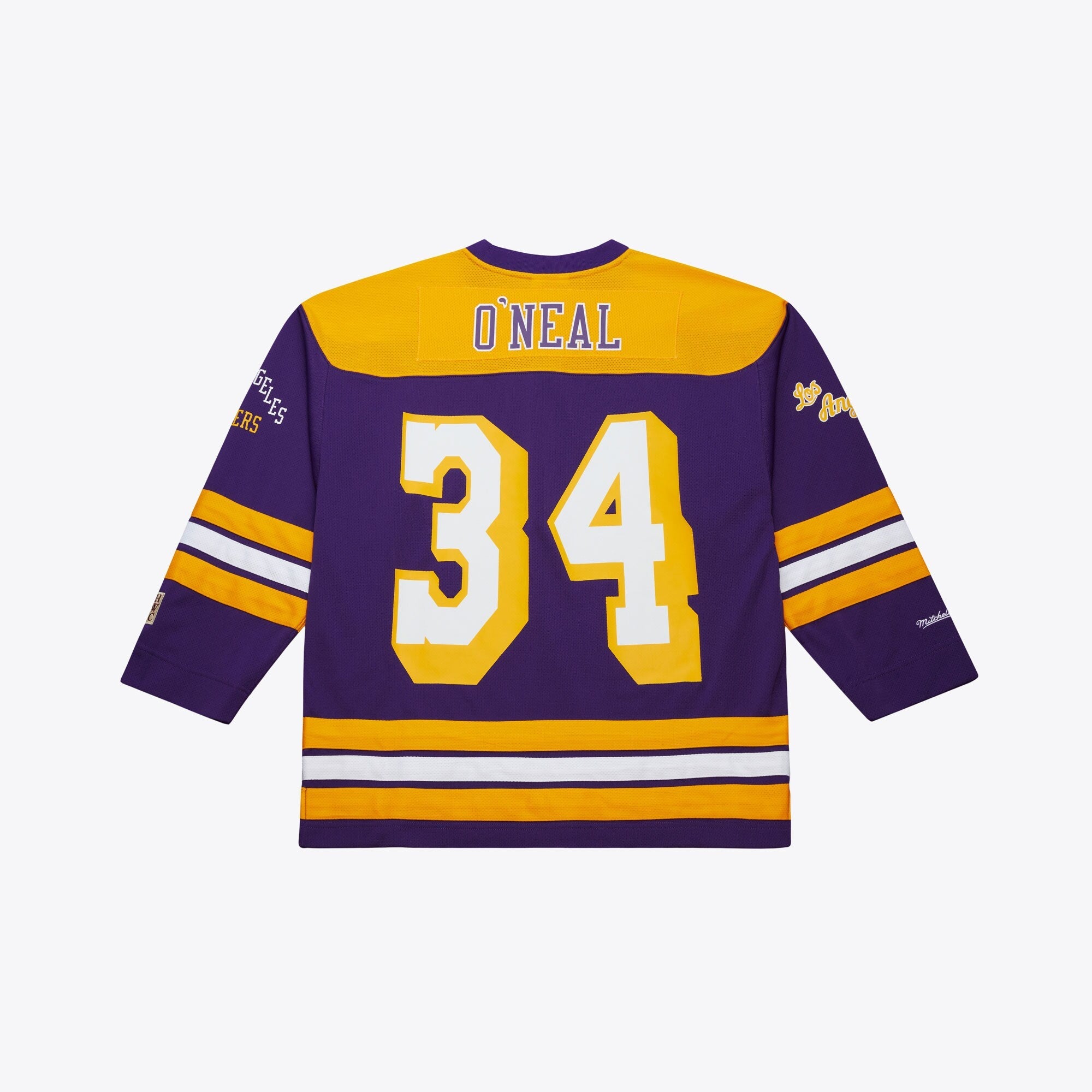 Los Angeles Lakers Mitchell & Ness Shaquille O'Neal 1997 Maxxed Out Fashion Hockey Jersey - Purple