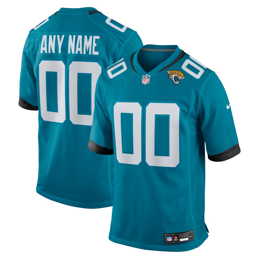 Jacksonville Jaguars Nike Teal Custom Game Jersey