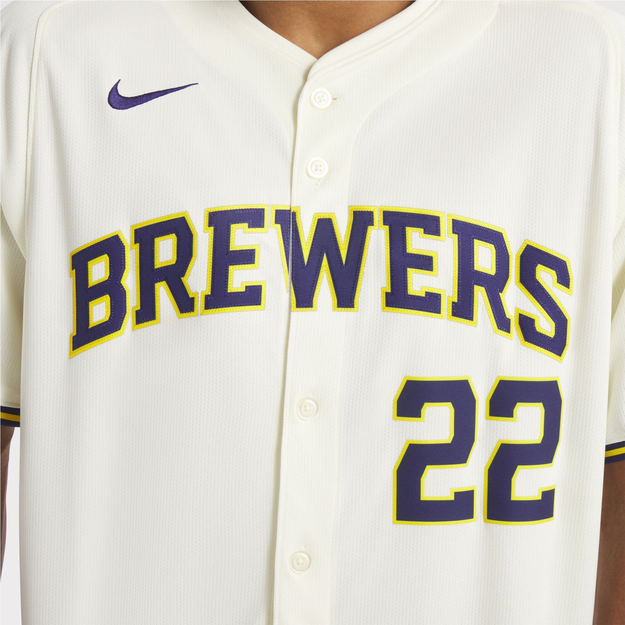 Milwaukee Brewers Christian Yelich Nike Cream Home Limited Player Jersey