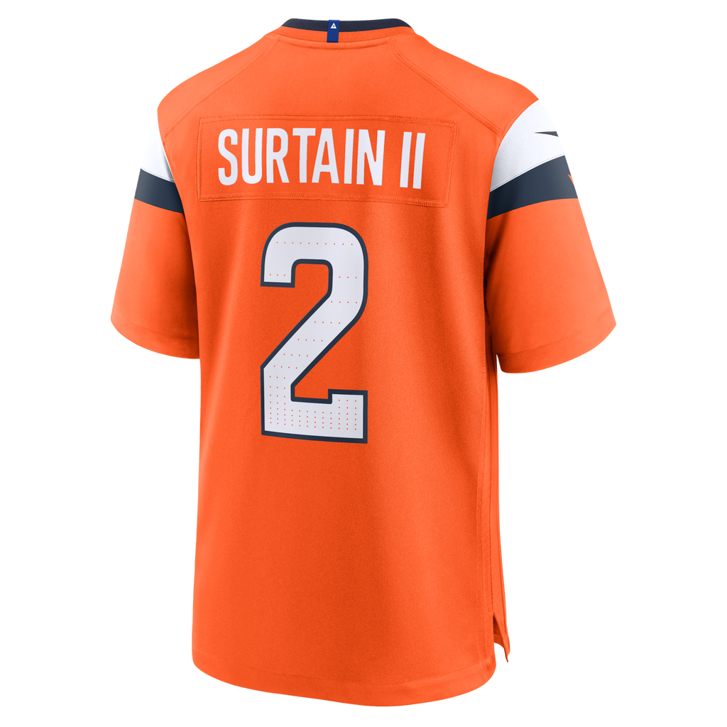 Denver Broncos Patrick Surtain II Nike Orange Team Game Jersey