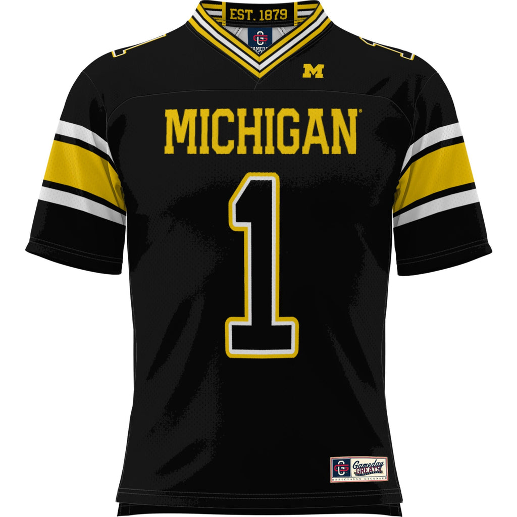GameDay Greats #1 Black Michigan Wolverines Football Jersey