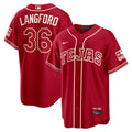 Texas Rangers Wyatt Langford Nike Red 2026 City Connect Stadium Jersey