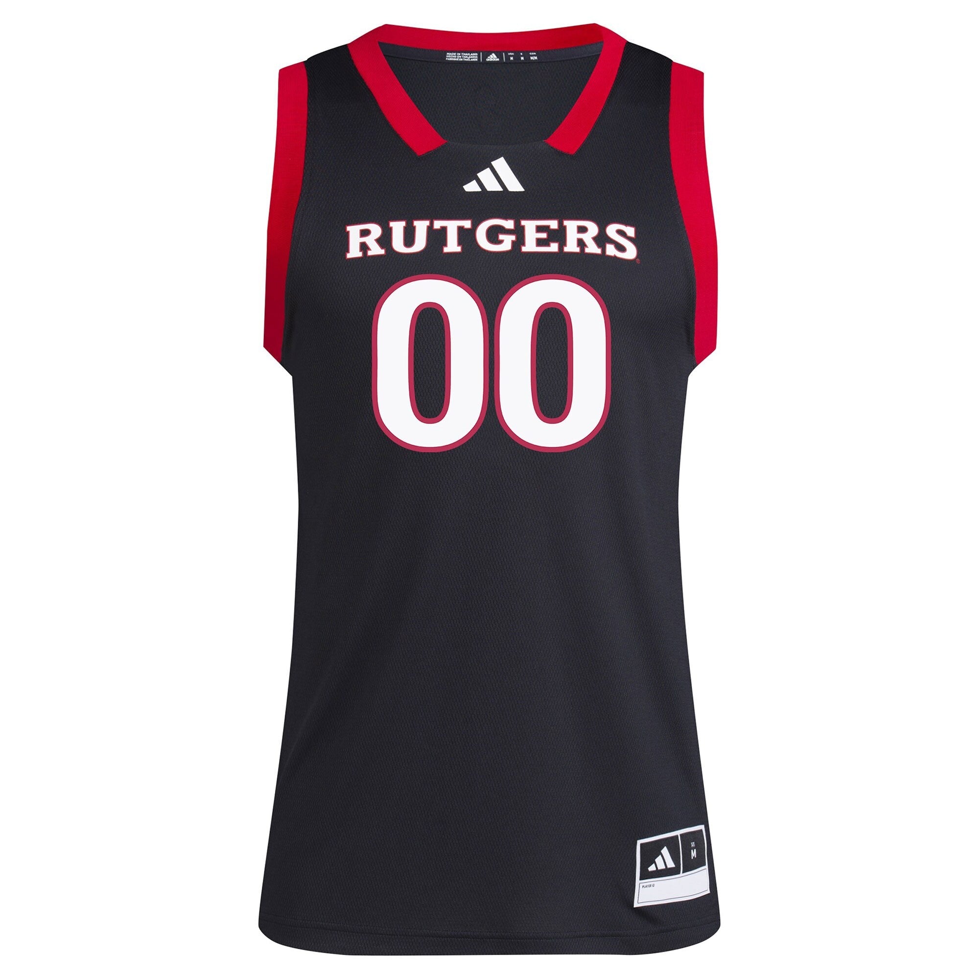 adidas #1 Black Rutgers Scarlet Knights Replica Swingman Jersey