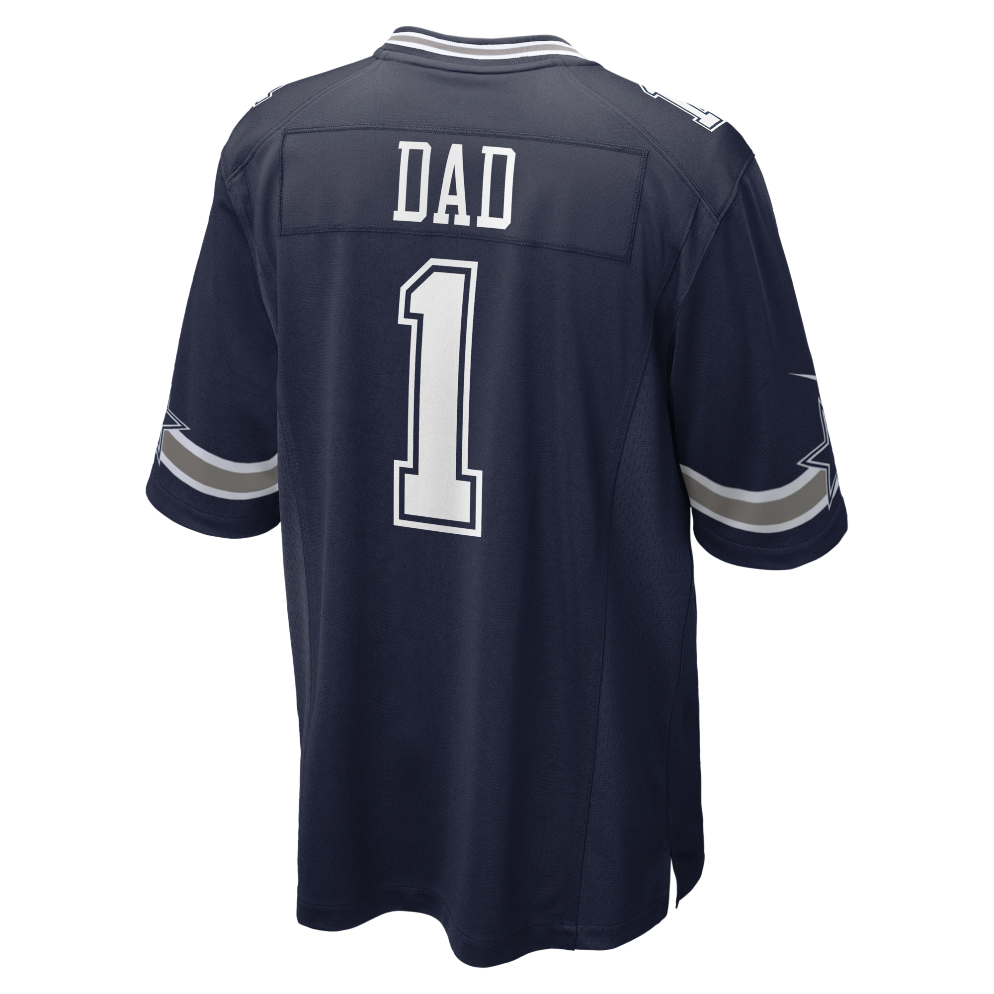 Dallas Cowboys Number 1 Dad Nike Navy Game Jersey