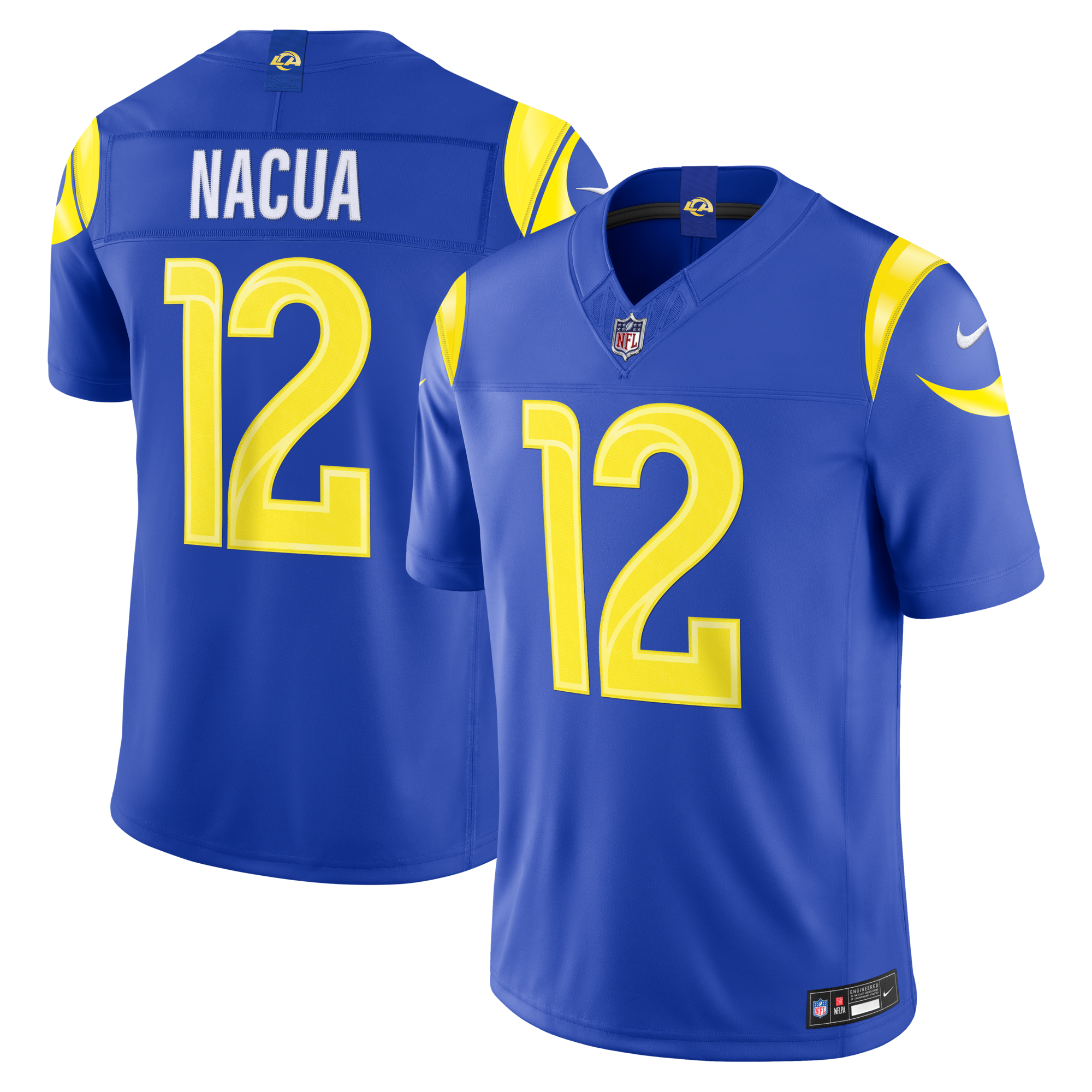 Los Angeles Rams Puka Nacua Nike Royal Team Vapor F.U.S.E. Stitched Limited Jersey