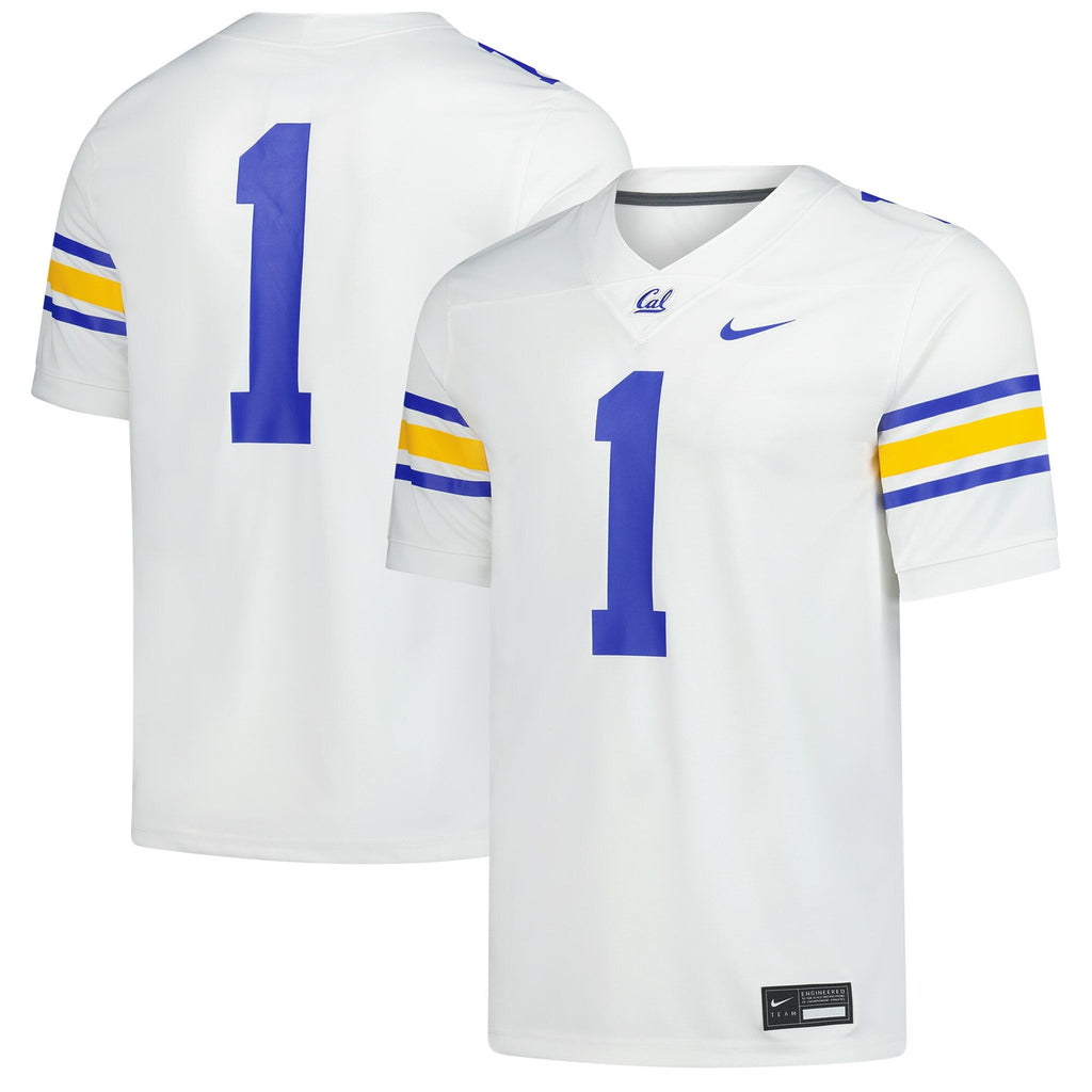 Nike #1 White Cal Bears Alternate Game Football Jersey