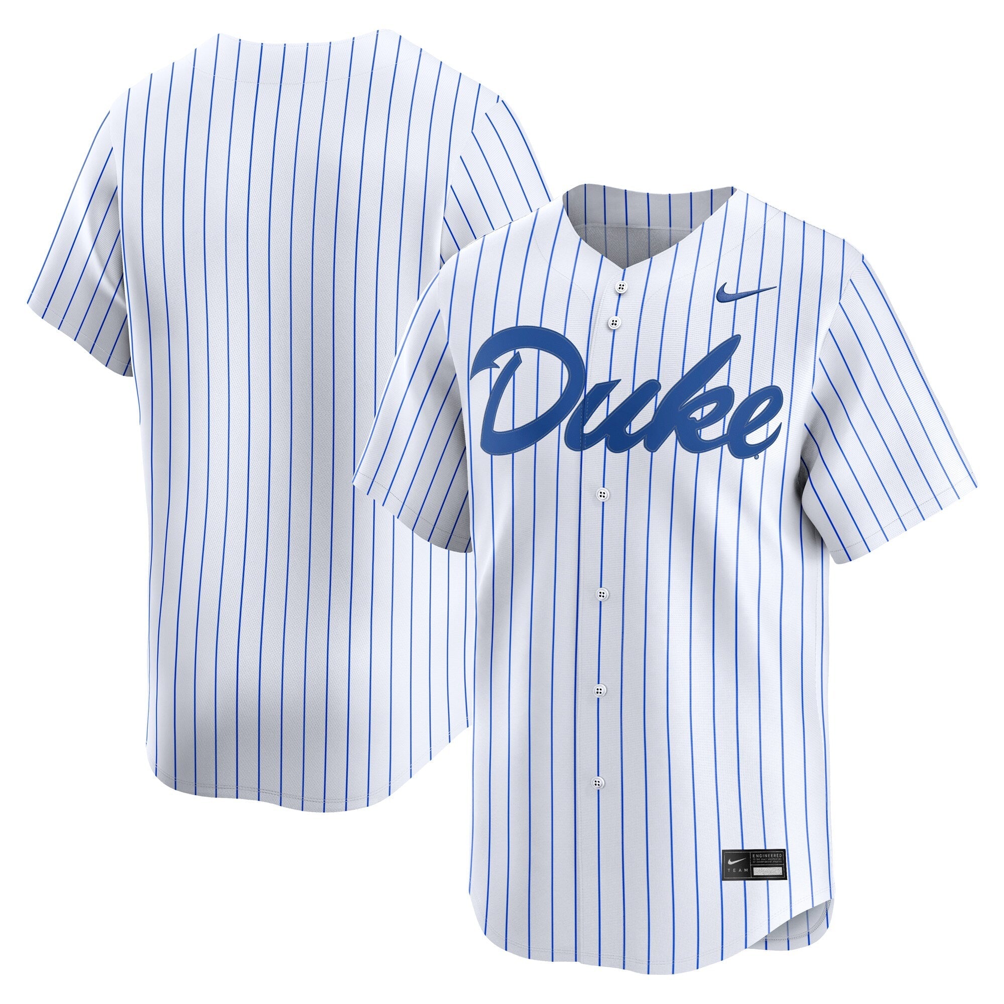 Nike White Duke Blue Devils Baseball Limited Jersey