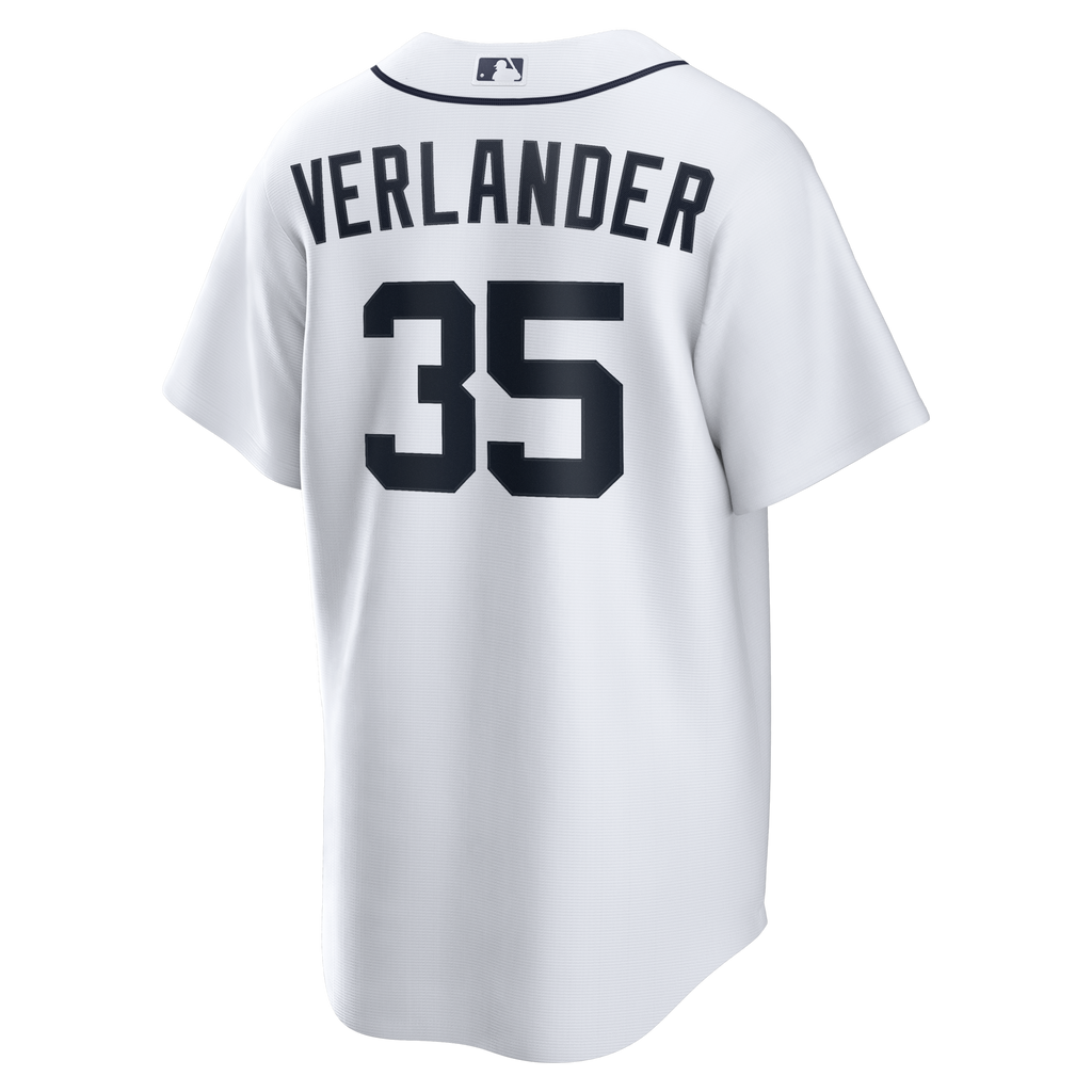 Detroit Tigers Justin Verlander Nike White Home Replica Jersey