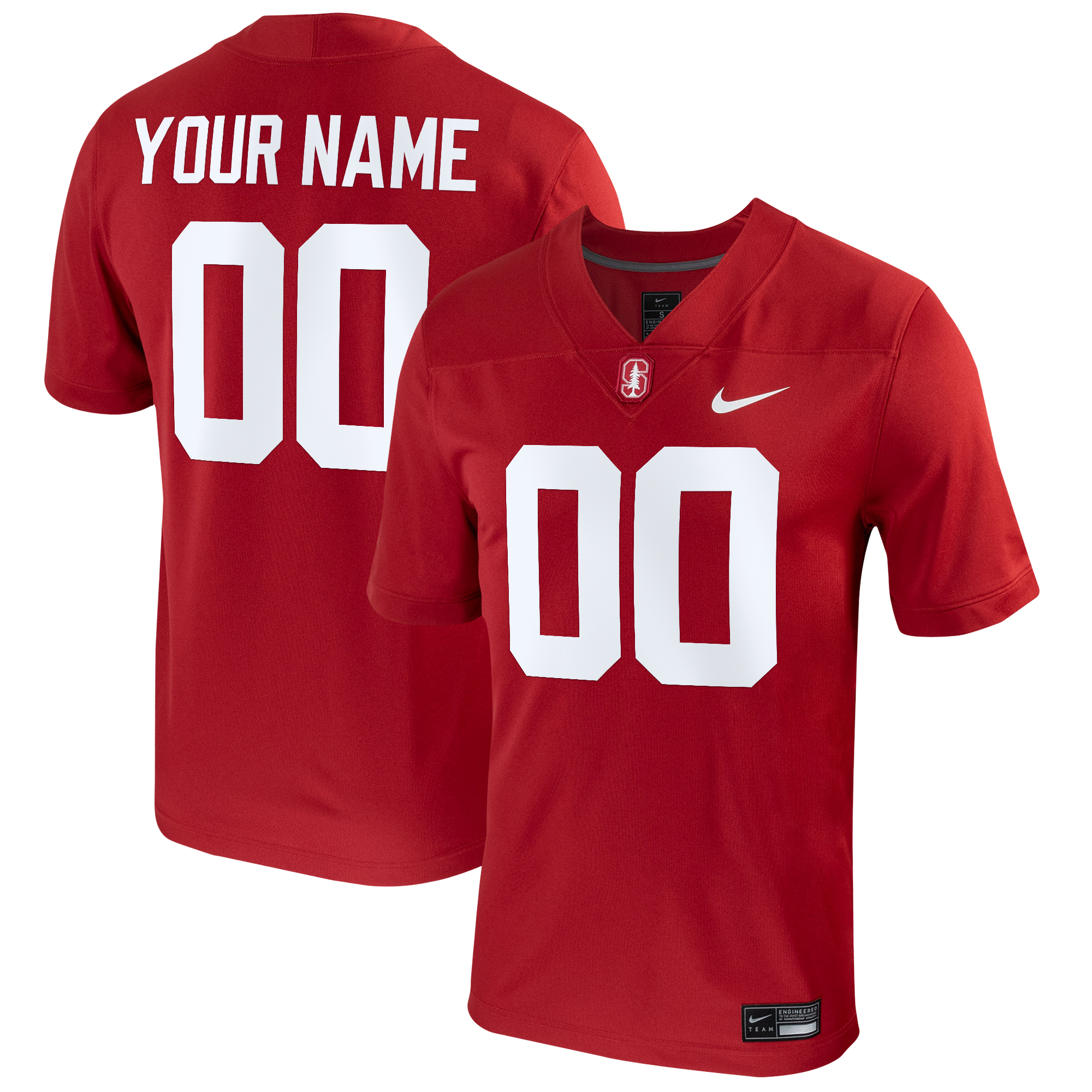 Nike Cardinal Stanford Cardinal Football Custom Game Jersey