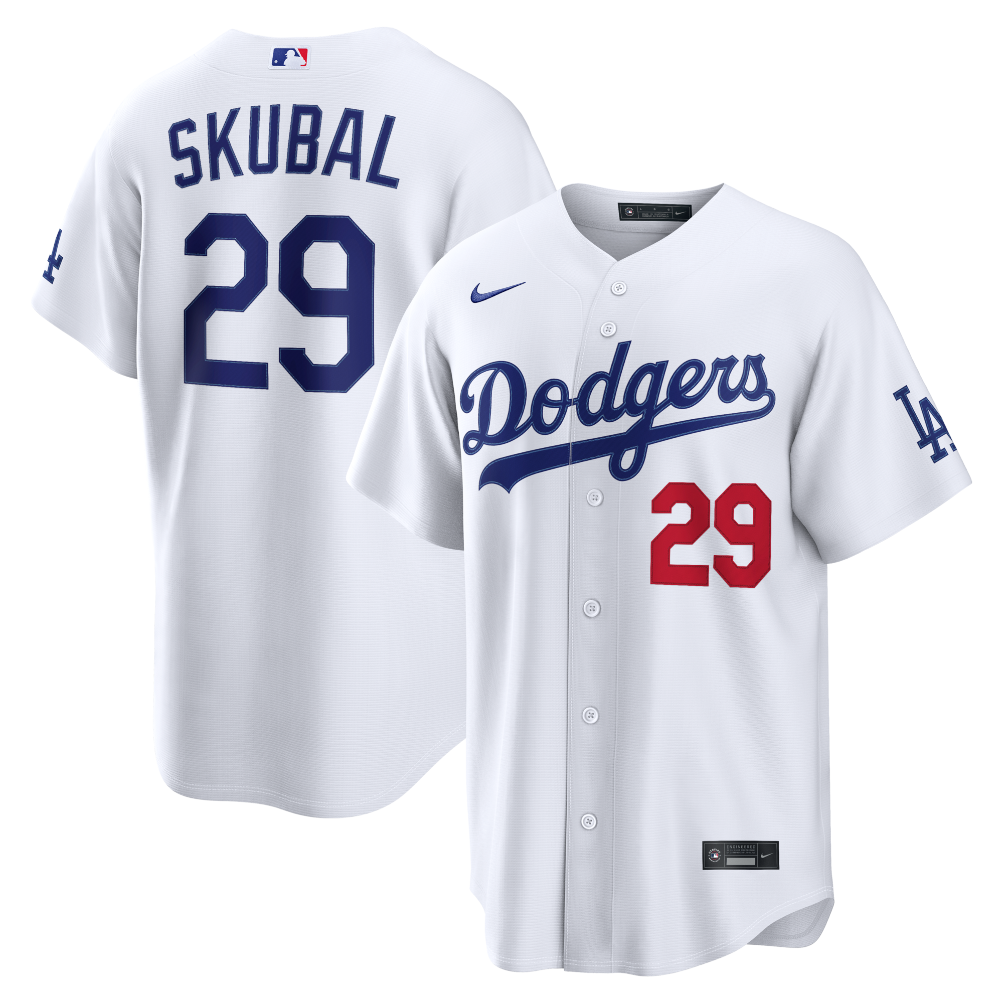 Los Angeles Dodgers Tarik Skubal Nike White Home Stadium Jersey