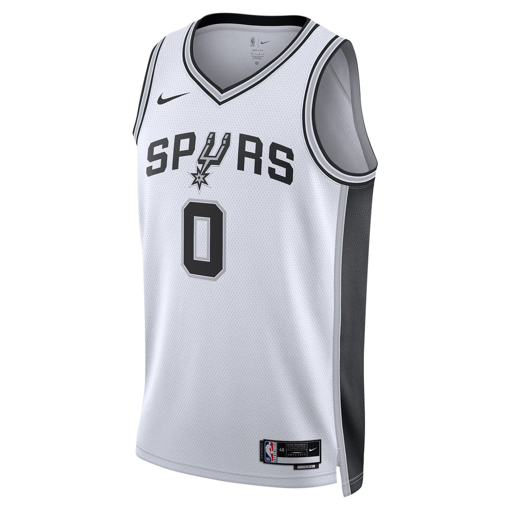 San Antonio Spurs Nike Association Edition Swingman Jersey - White - Keldon Johnson