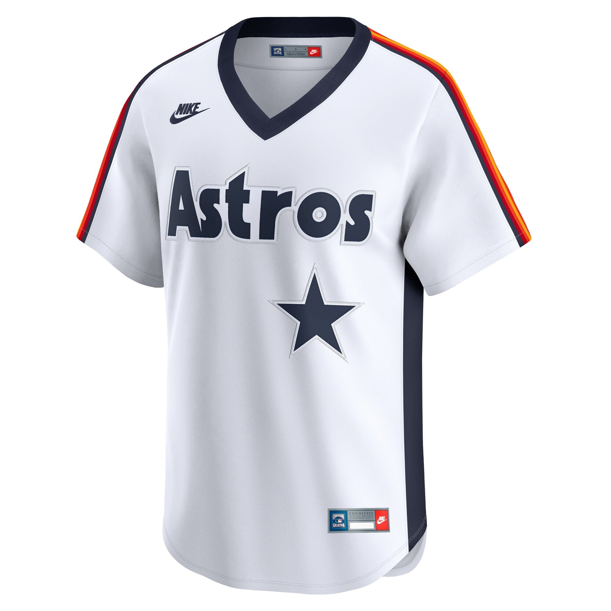 Houston Astros Nolan Ryan Nike White Throwback Cooperstown Collection Limited Jersey