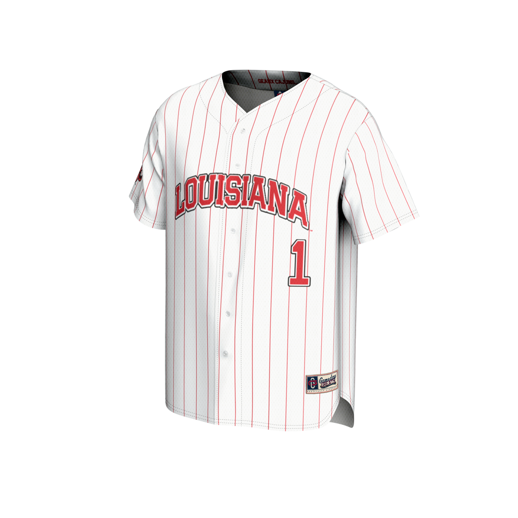 GameDay Greats White #1 Louisiana Ragin' Cajuns Lightweight Baseball Fashion Jersey