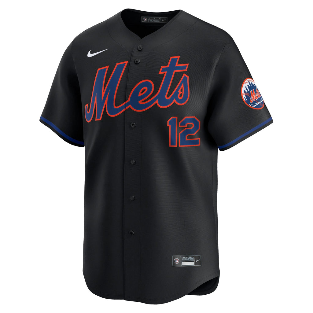 New York Mets Francisco Lindor Nike Black Alternate Limited Jersey