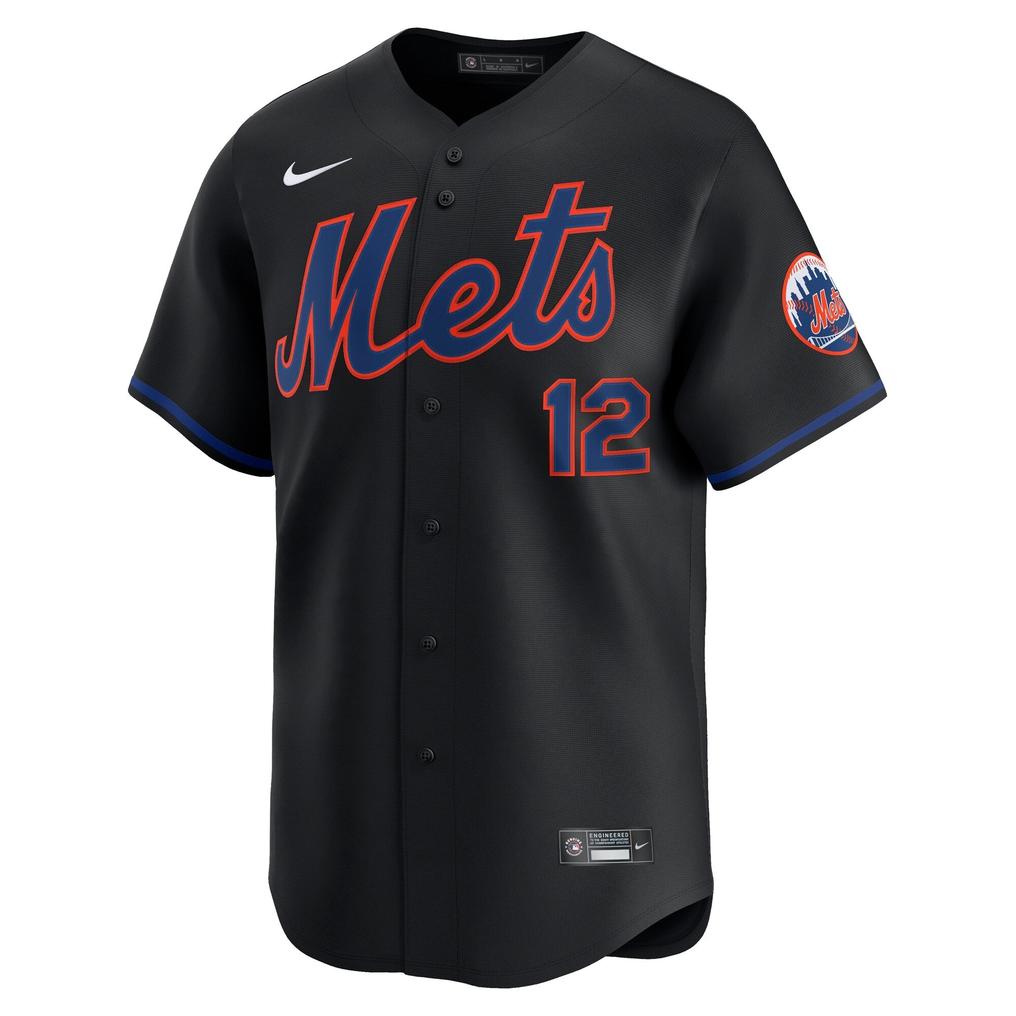 New York Mets Francisco Lindor Nike Black Alternate Limited Jersey