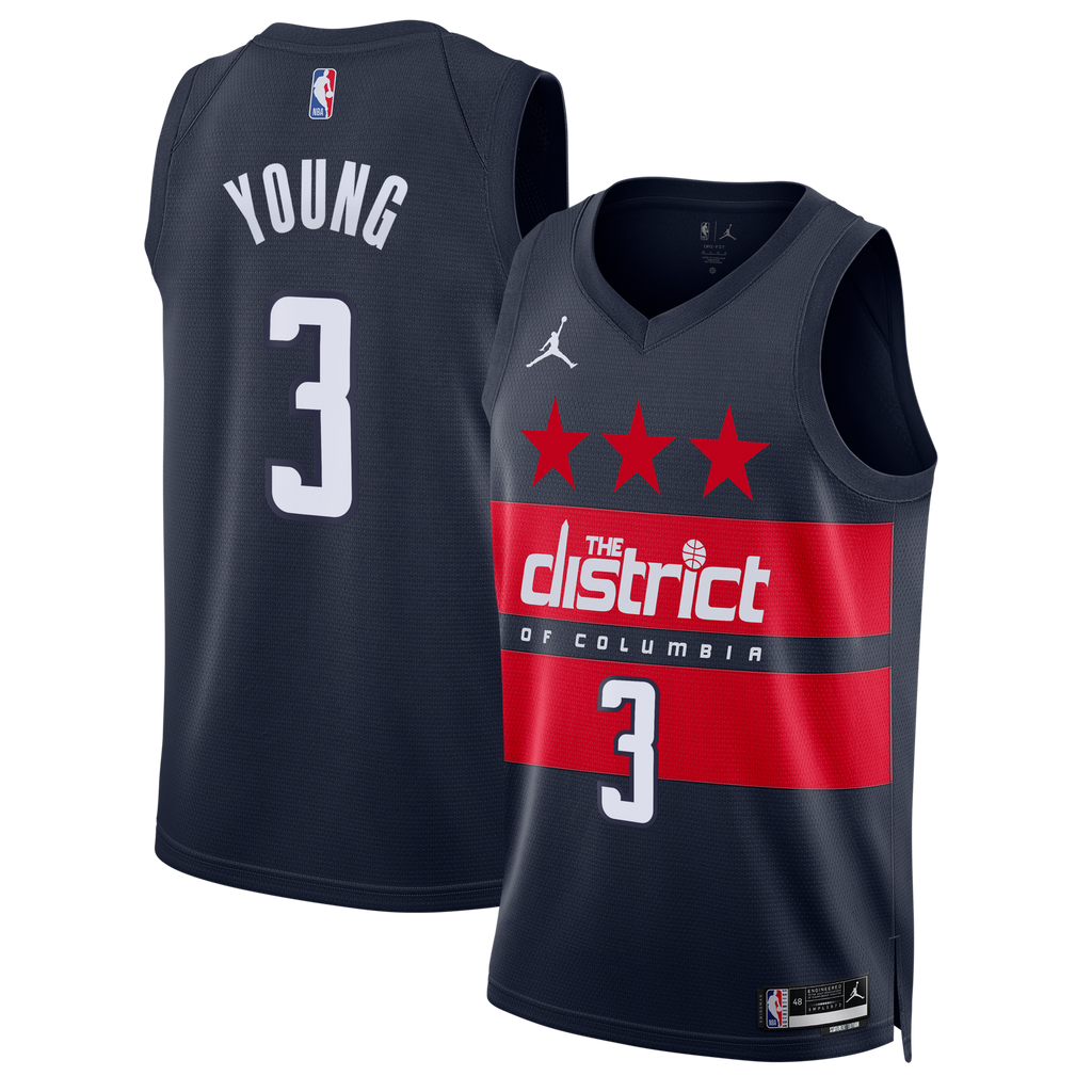 Washington Wizards Jordan Brand Statement Edition Swingman Jersey - Navy - Trae Young -