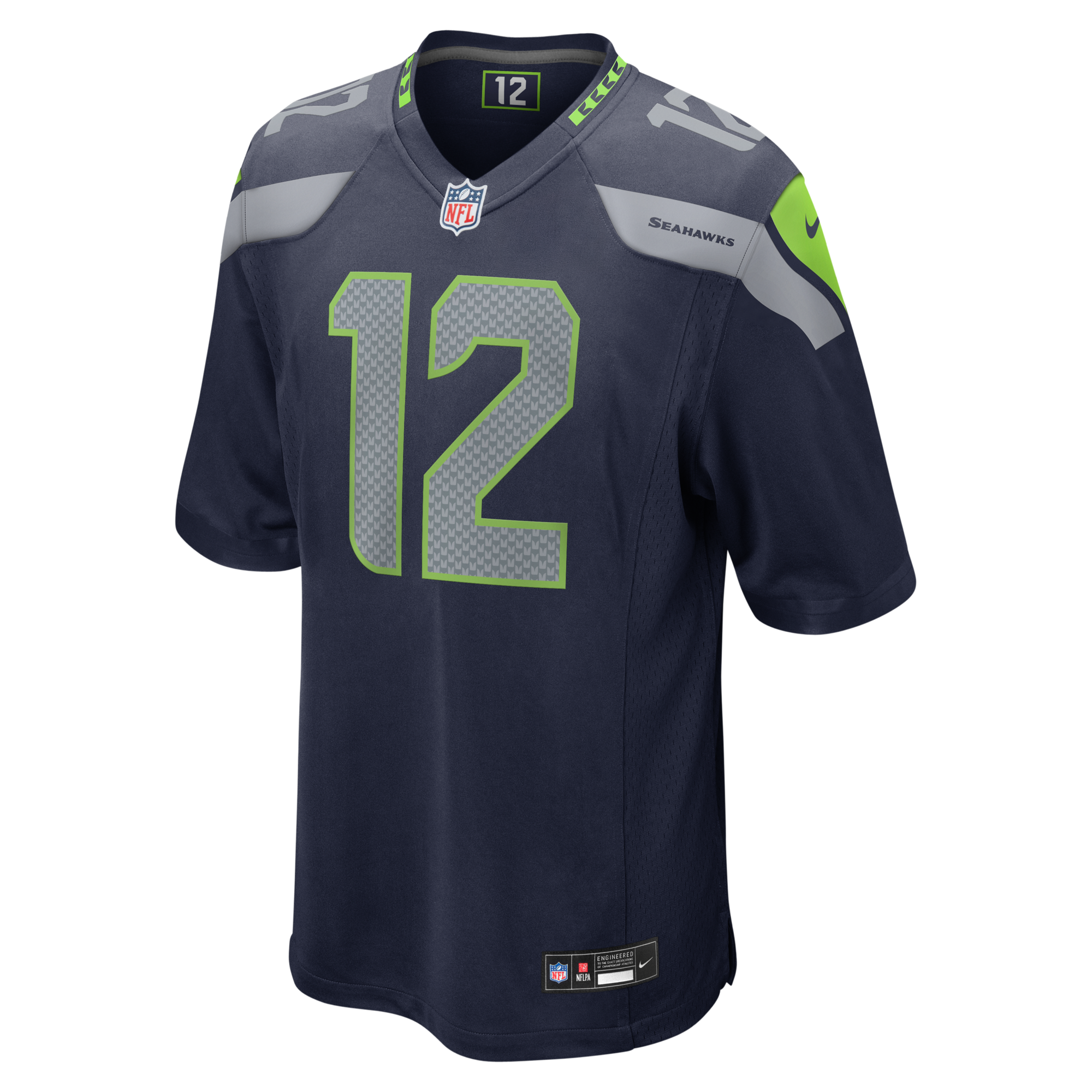 Seattle Seahawks 12s Nike College Navy Team Game Jersey