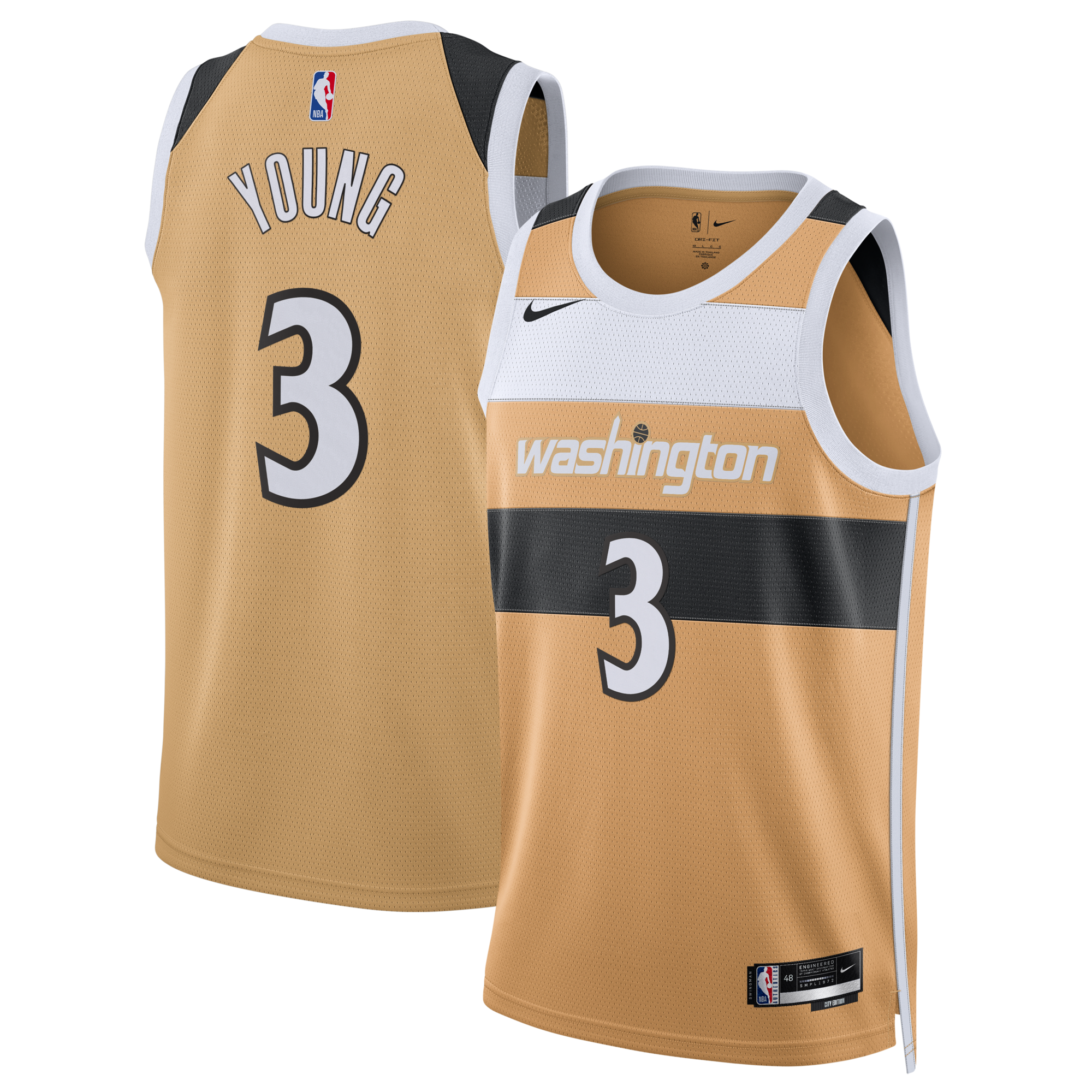 Washington Wizards 2025/26 Nike City Edition Swingman Jersey - Tan - Trae Young