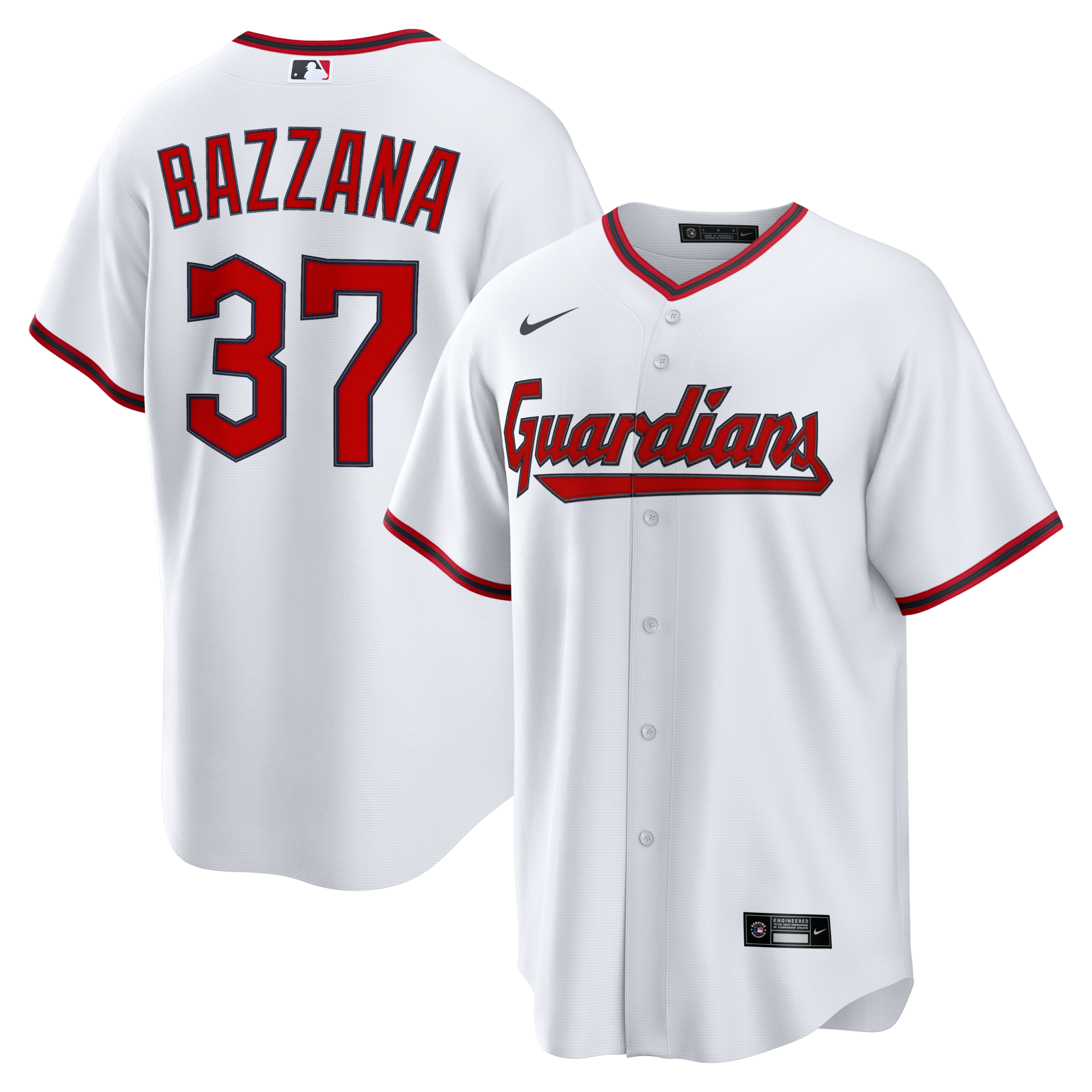 Cleveland Guardians Travis Bazzana Nike White Home Replica Jersey