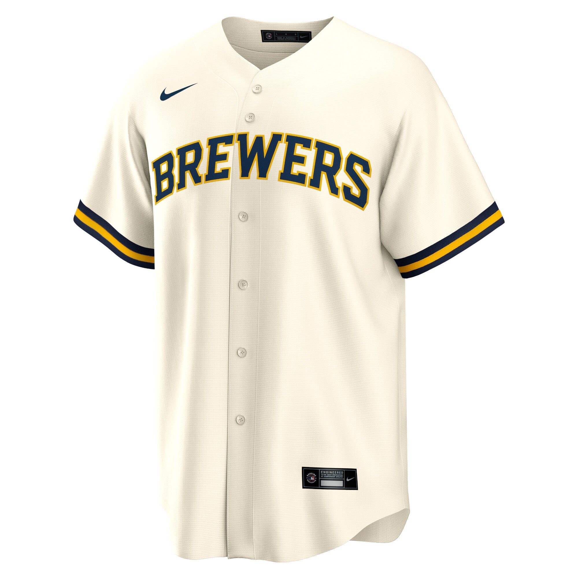 Milwaukee Brewers Christian Yelich Nike Cream Home Replica Player Jersey